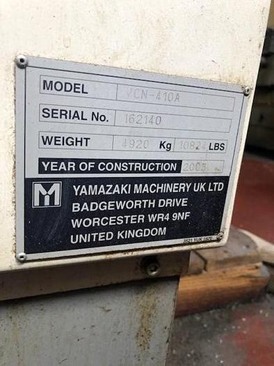 Used Mazak VCN-410A vertical center Nexus 410A year 2003