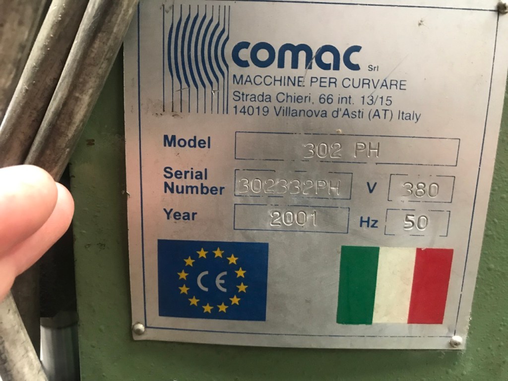 Usato 2001 Calandra curvatubi marca Comac
