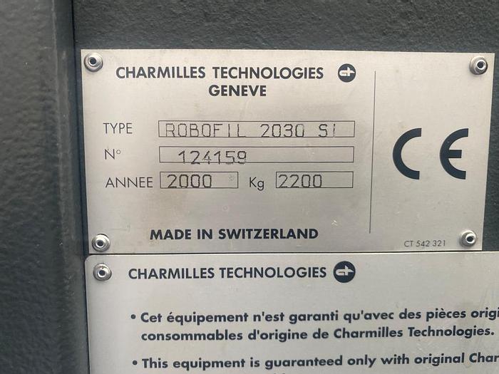 Used 2000 Charmilles Technologies Robofil 2030SI Wire EDM Machine