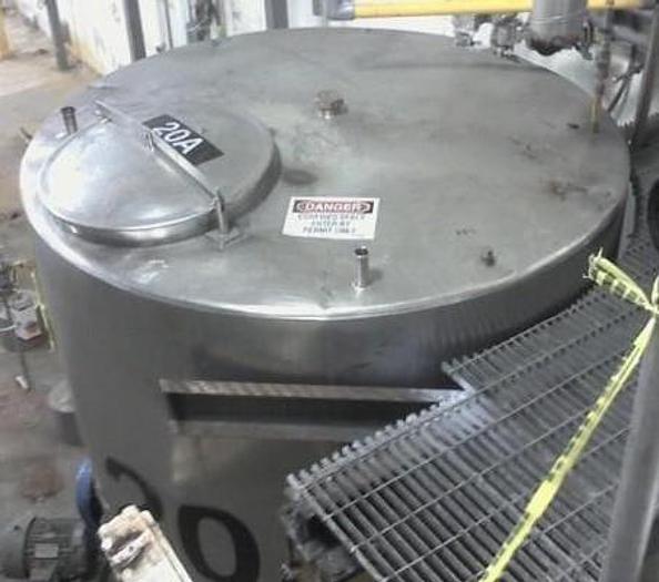 Used 1,500 GALLON PERMA-SAN MIX TANK – T-316 S/S – #6387