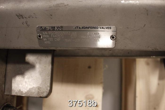 Used Fabri 8" Hand Operated Knife Gate Valve #37518