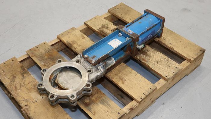 Used Orbinox 6" Air Operated Knife Gate Valve #44474