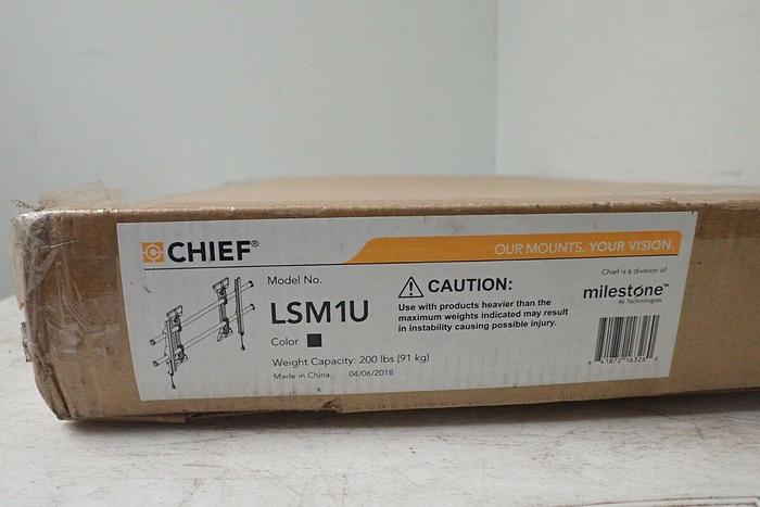Used Chief LSM1U Fusion Series Fixed Wall Mount for 37" To 63" Displays