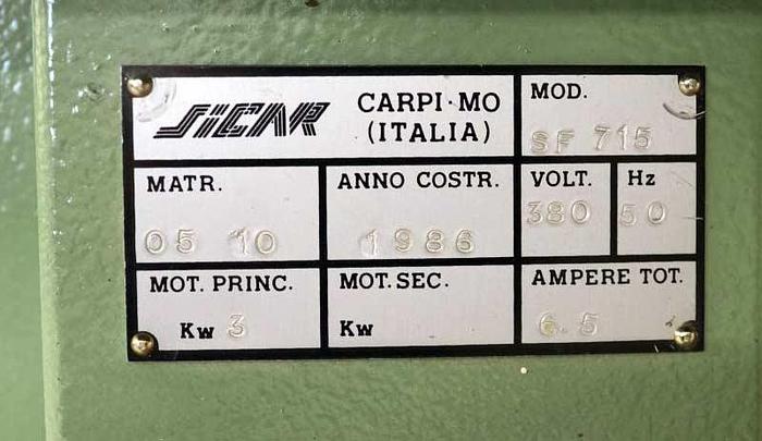 Used SICAR SF 715, Table milling machine 