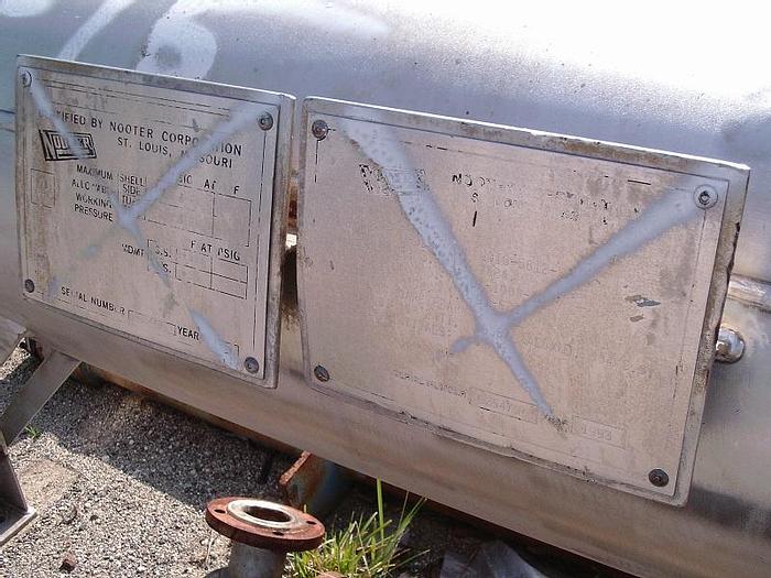 Used Used Nooter Corporation approximately 160 square foot (4-pass) u-tube shell and tube heat exchanger
