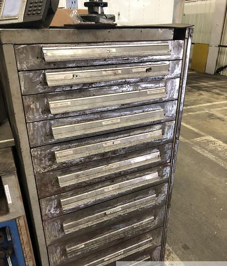 Used 11-DRAWER TOOLING CABNET WITH PUNCH TOOLING