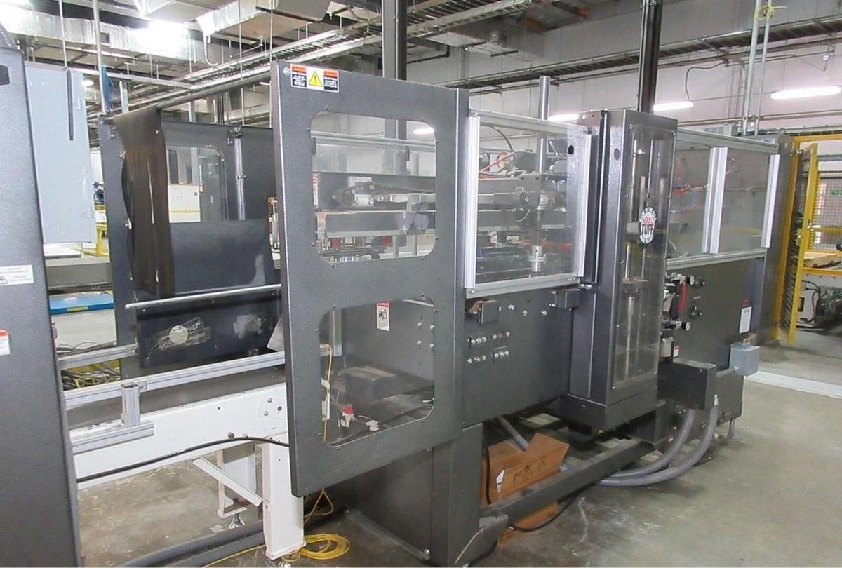 Used Marq Automatic Case Erector HPE220 RH Bottom Taper Box Former up to 15 CPM