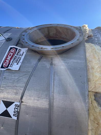 Used 14,000 Gallon Stainless Steel Tank Vertical w Bottom Heat Band