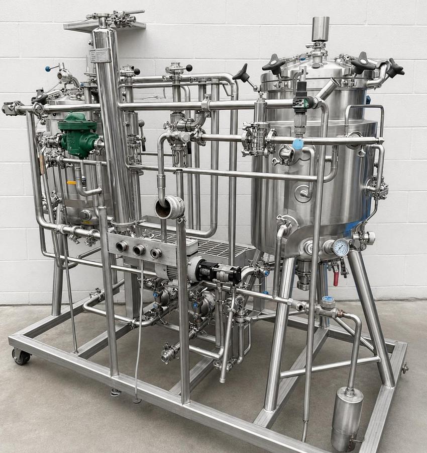 Used Pharmaceutical Biotech Processing Skid Abel & Lee Industries for Batch Processin