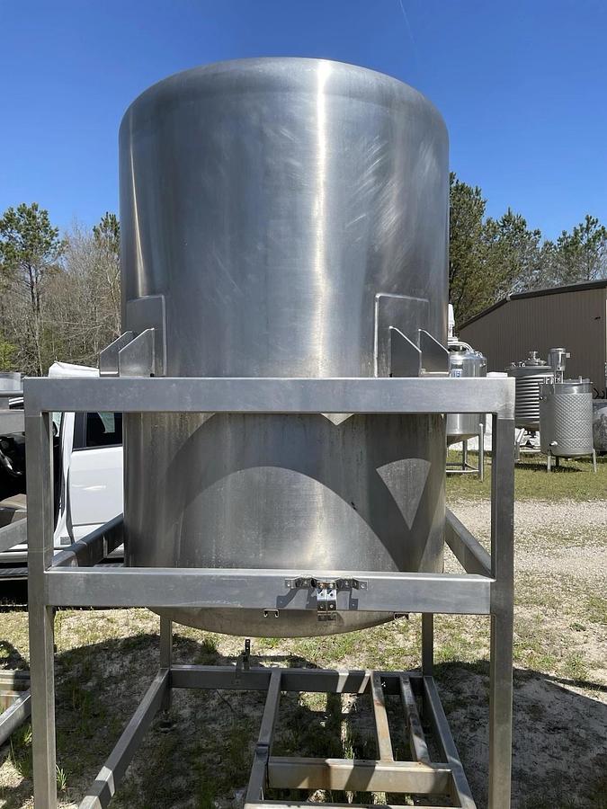 Used 500 Gallon Stainless Steel Storage Tank Mfg By HARRY HOLLAND AND SON