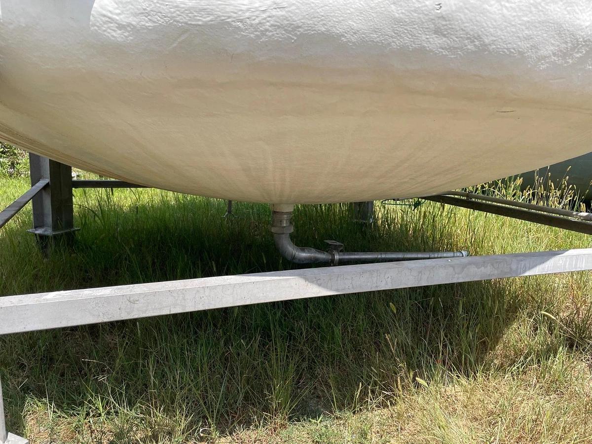 Used 500 Gallon 304 Stainless Steel Food Grade Tank with Dome Top and Cone Bottom