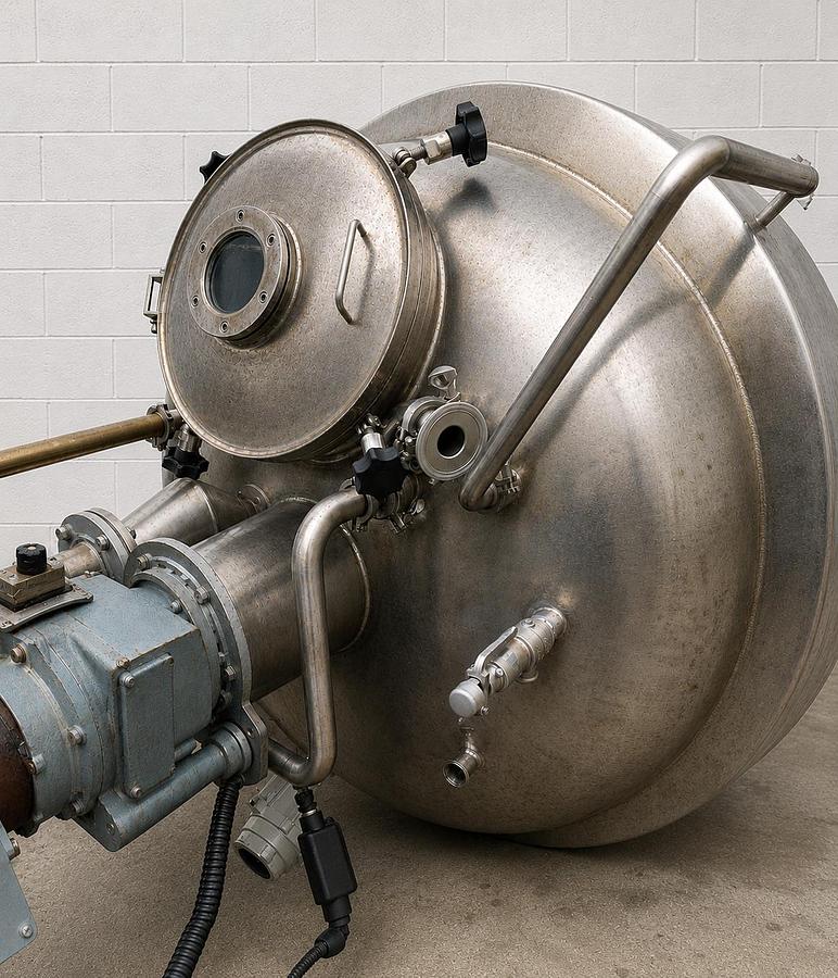 Used 500 Gallon Scrape Surface 316 Stainless Steel Jacketed Processor Single Motion