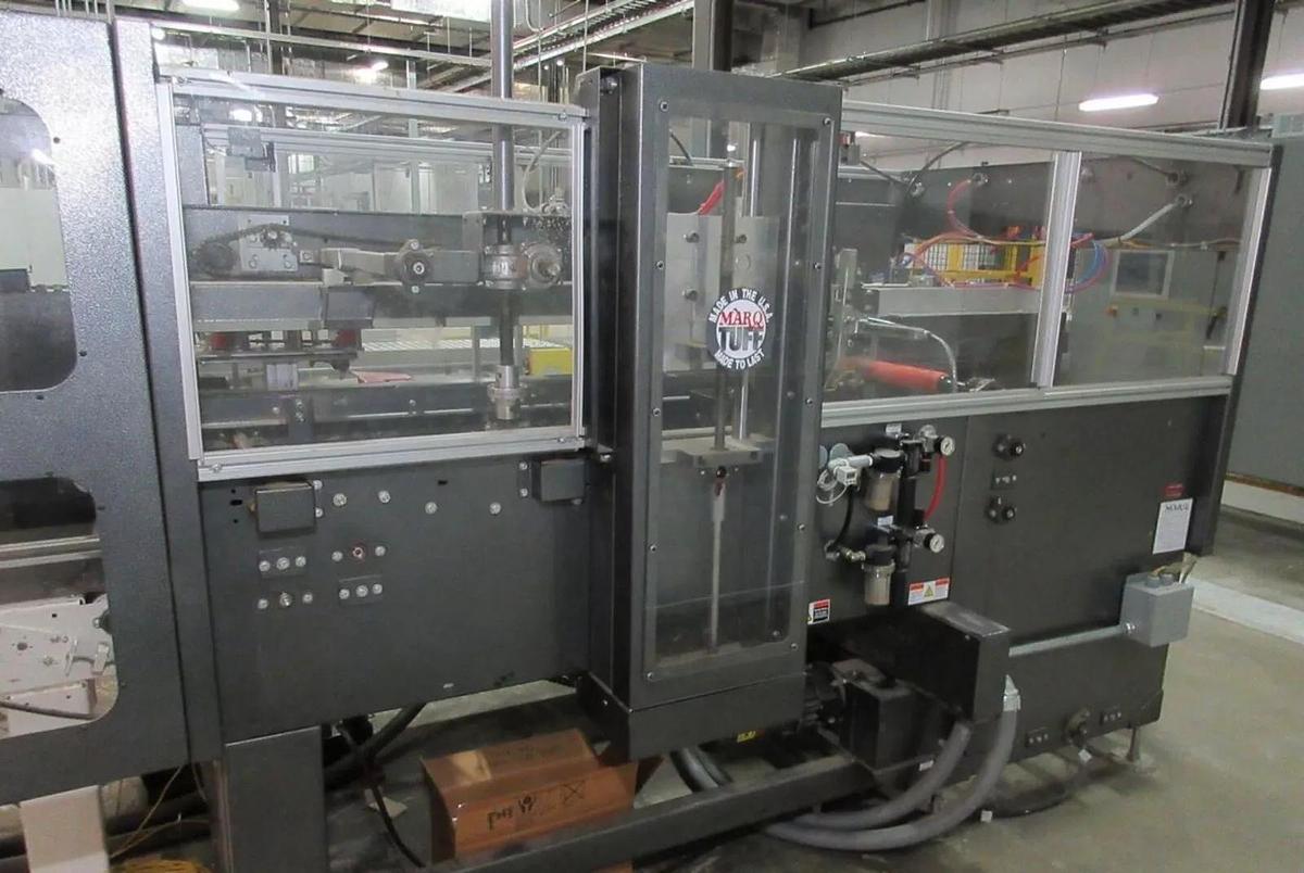 Used Marq Automatic Case Erector HPE220 RH Bottom Taper Box Former up to 15 CPM
