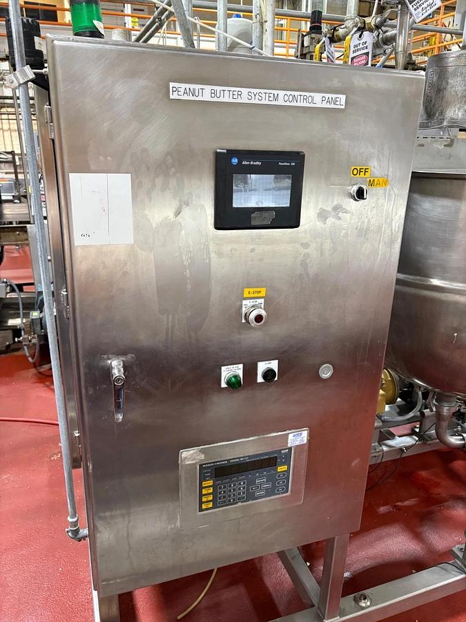 Used Groen TA-150 Stainless Steel Jacketed Scrape Surface Kettle Skid & Pumps Heat X