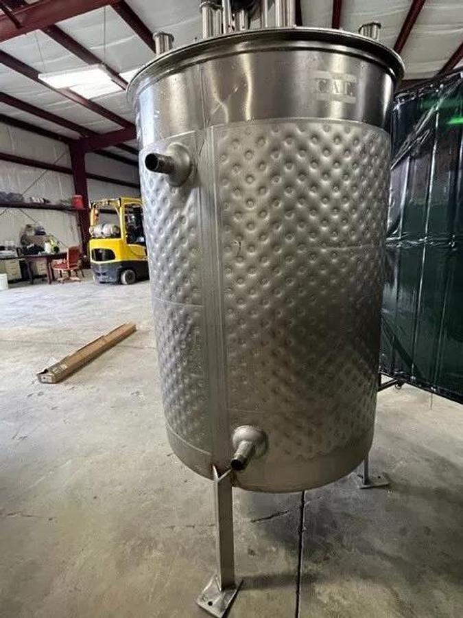 Used 200 Gallon Jacketed Stainless Steel Tank W High Shear Disperser Mixer 7.5 HP