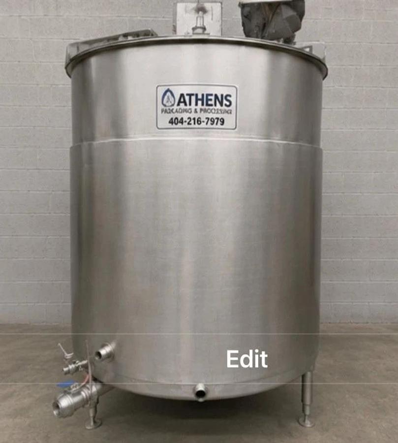 Used 800 Gallon Groen Kettle Jacketed Stainless Steel Processor with agitation