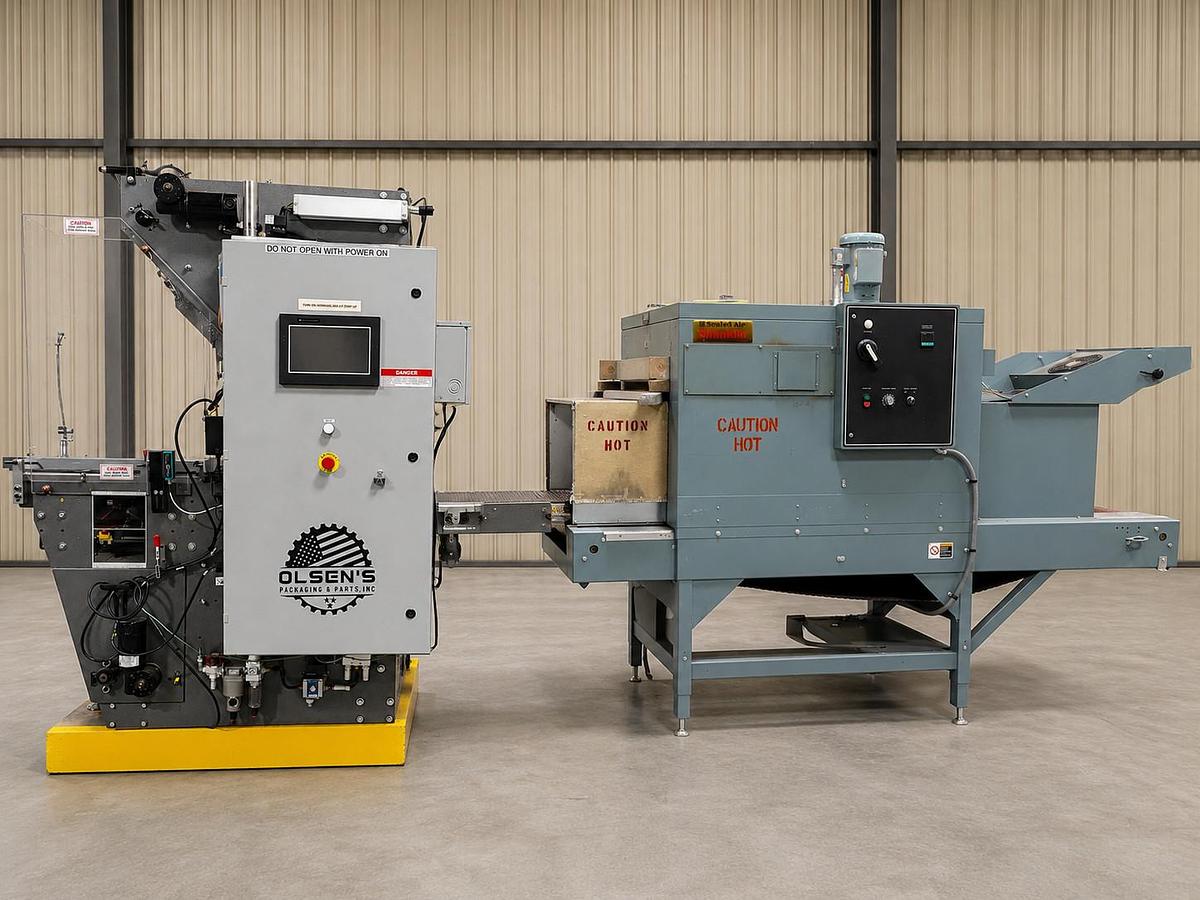 Automatic Bundler Sealer Weldotron Model 1209-OP w Shanklin T8 Shrink Tunnel Sys