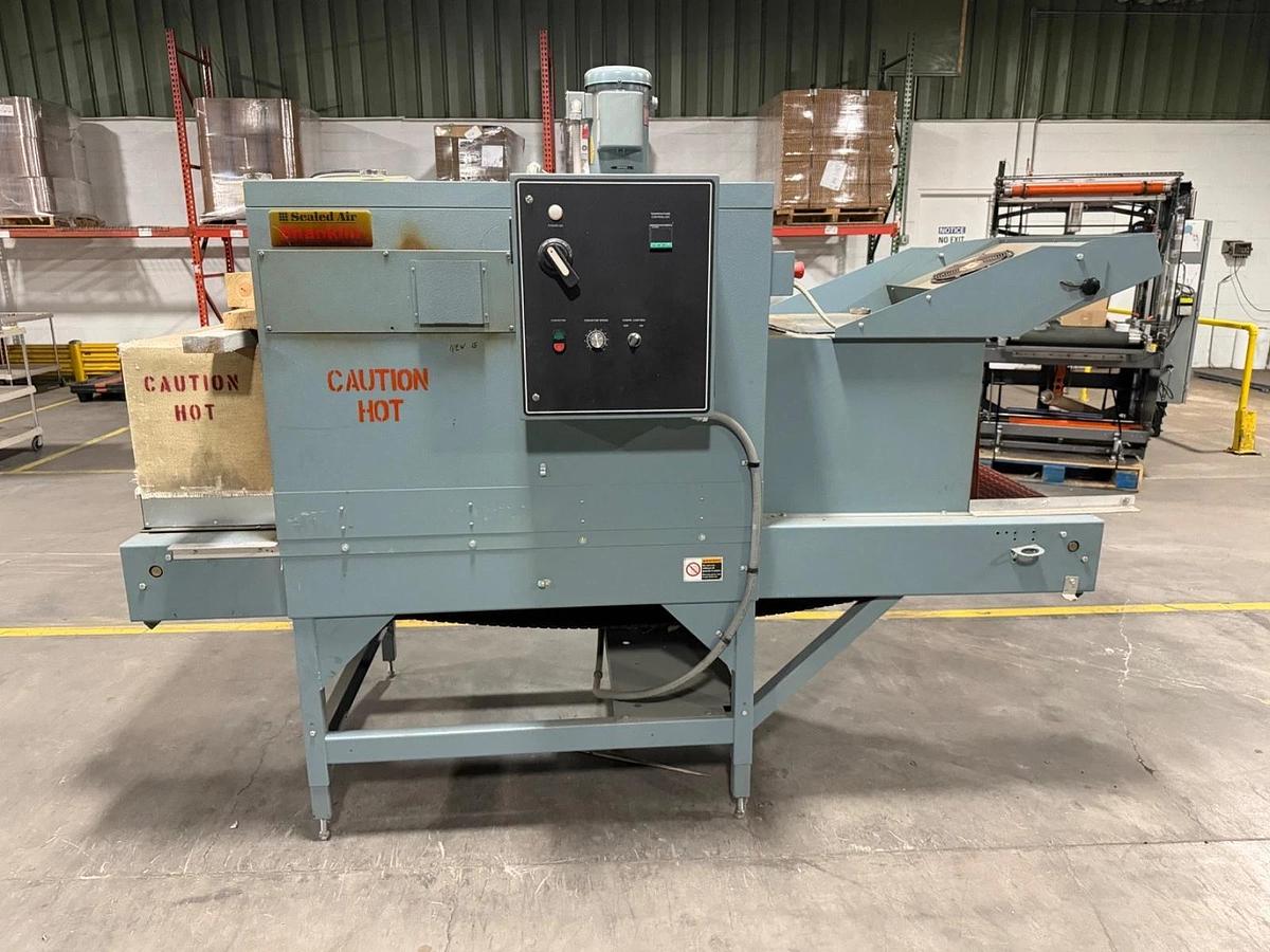 Automatic Bundler Sealer Weldotron Model 1209-OP w Shanklin T8 Shrink Tunnel Sys