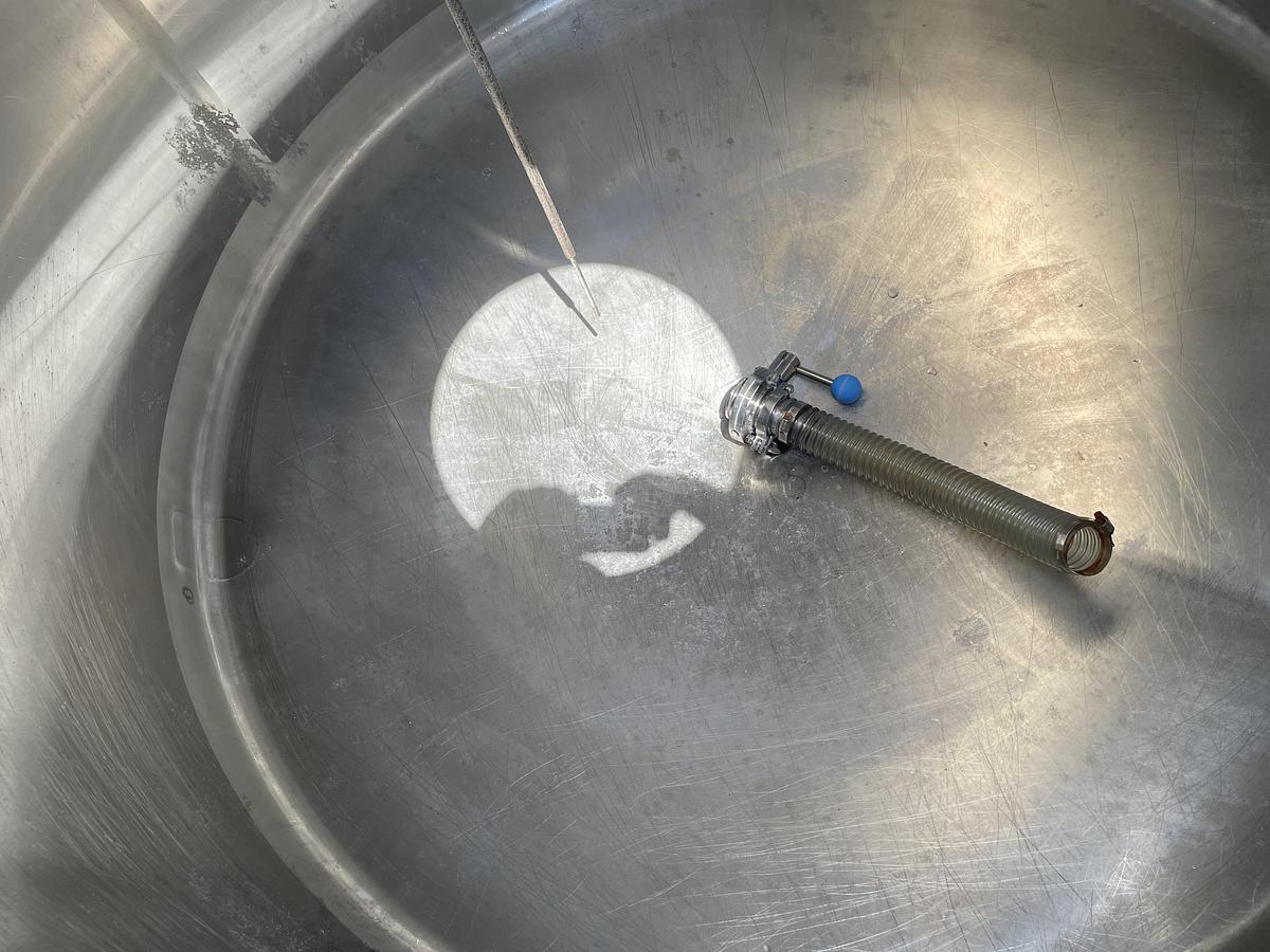 Used 500 Gallon Food Grade Tank with Dome Top and Cone Bottom - Stainless Steel