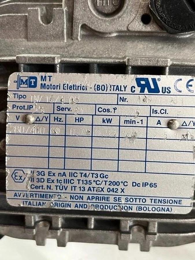 Used 50 Gallon 316 Stainless Steel Mixing Tank W top Mounted 3/4 HP Mixer