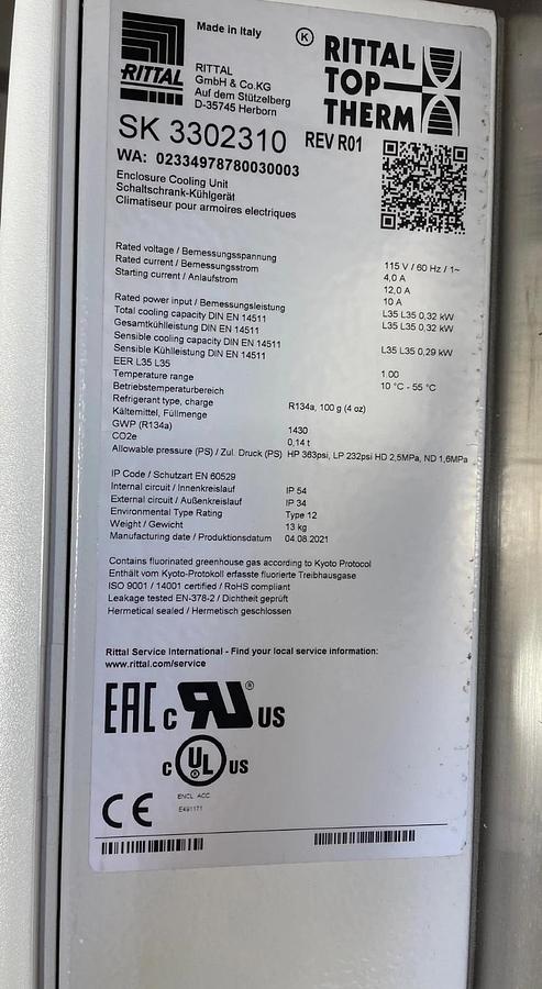 Used NEW Allen Bradley ControlLogix PLC PowerFlex 525 Stainless Hoffman Control Panel