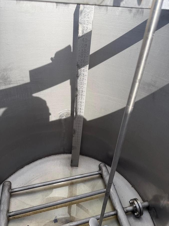 Used 300 Gallon Open Top 304 Stainless Steel Tank – Cone Bottom – heat or cool coils