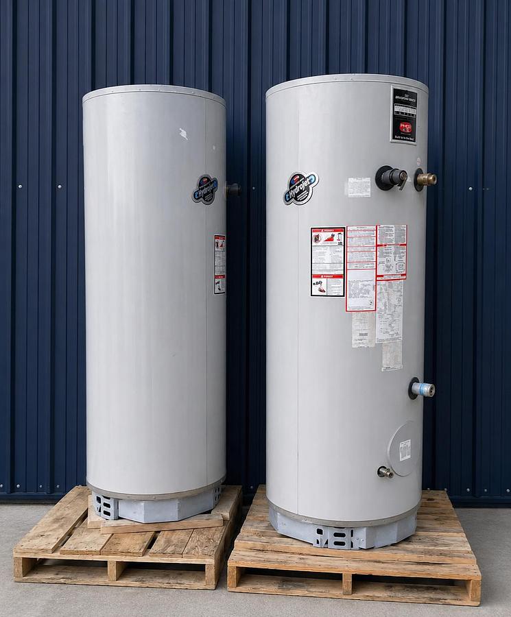 Used 80 Gallon BRADFORD WHITE D80T7253NA Commercial Water Heater - 725000 BTU Nat Gas