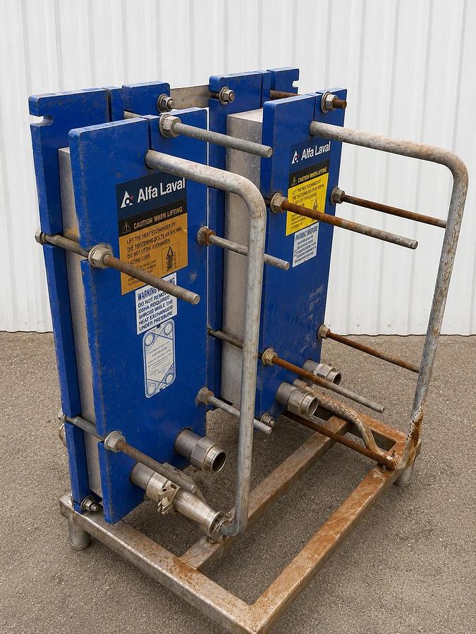 Used 2 Alfa Laval Plate Heat Exchangers M6-MFG Stainless Food Grade