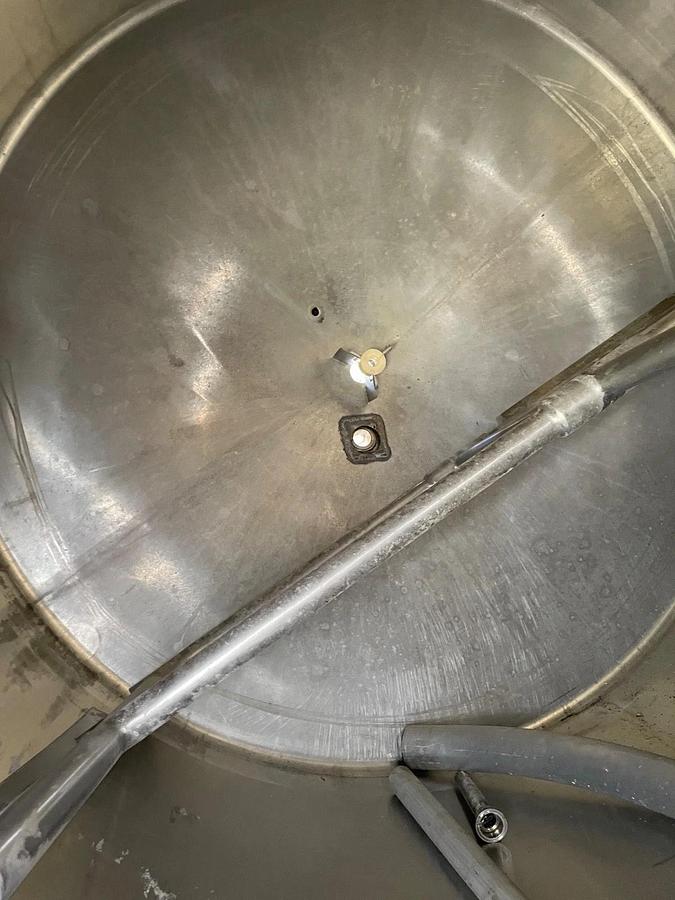 Used 1500 Gallon Jacketed Stainless Steel Processor with sweeping agitation w Cone
