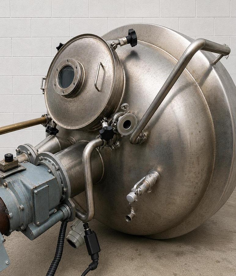 Used 500 Gallon Scrape Surface 316 Stainless Steel Jacketed Processor Single Motion