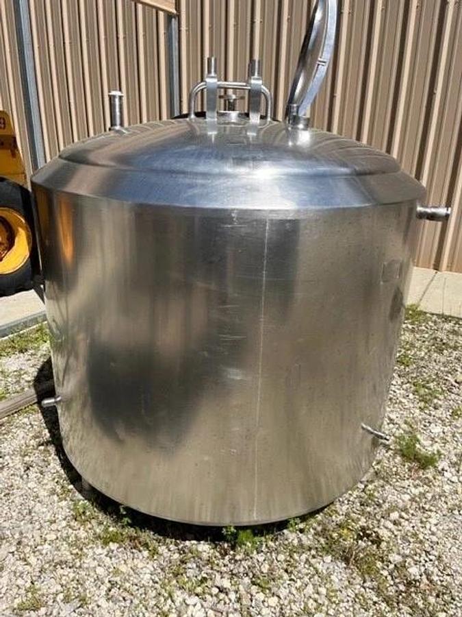 300 Gallon Stainless Steel Jacketed Processor Sweep w Mixer Tank dish Bottom