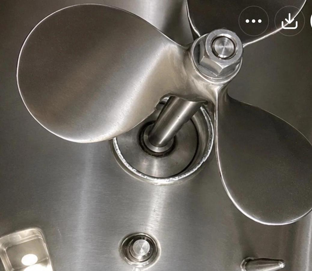 Used 2500 Gallon Vertical Jacketed Stainless Steel Mix Tank w/ 5 HP Agitator  4 avail
