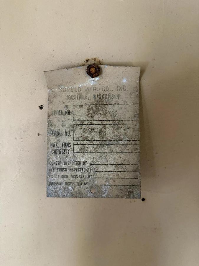 Used Pellet Resin Silo’s by Schuld Mfg , Model # 60-12 x 56 Vertical w/ Cone Bottom