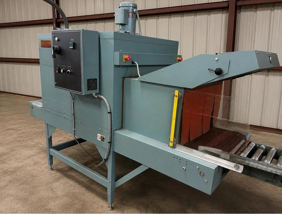 Automatic Bundler Sealer Weldotron Model 1209-OP w Shanklin T8 Shrink Tunnel Sys