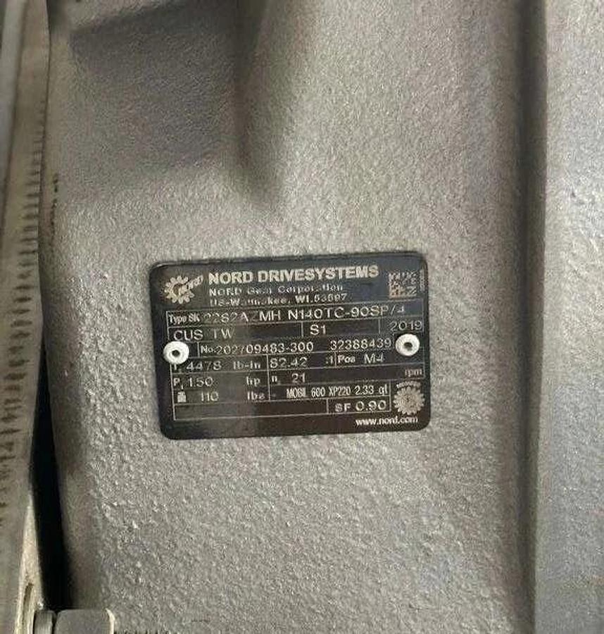 Used 600 Gallon Stainless Steel Dimple Jacketed Mix Tank , Slope 1.5 HP Heavy Mixer