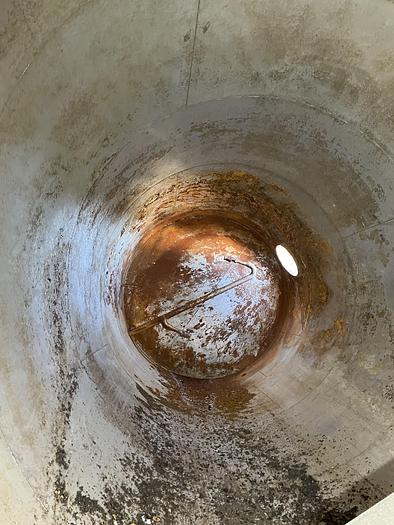 Used 14,000 Gallon Stainless Steel Tank Vertical w Bottom Heat Band