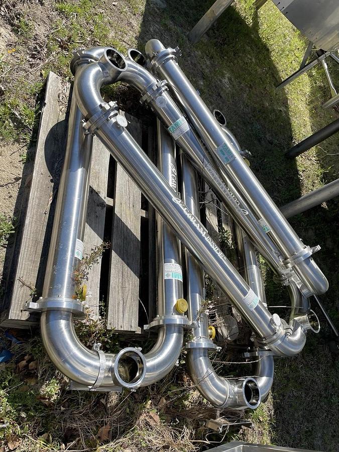 Used Tami Filtration Tubes Model Type Ceramic CC7.25 , 6 Tubes Plus Rack