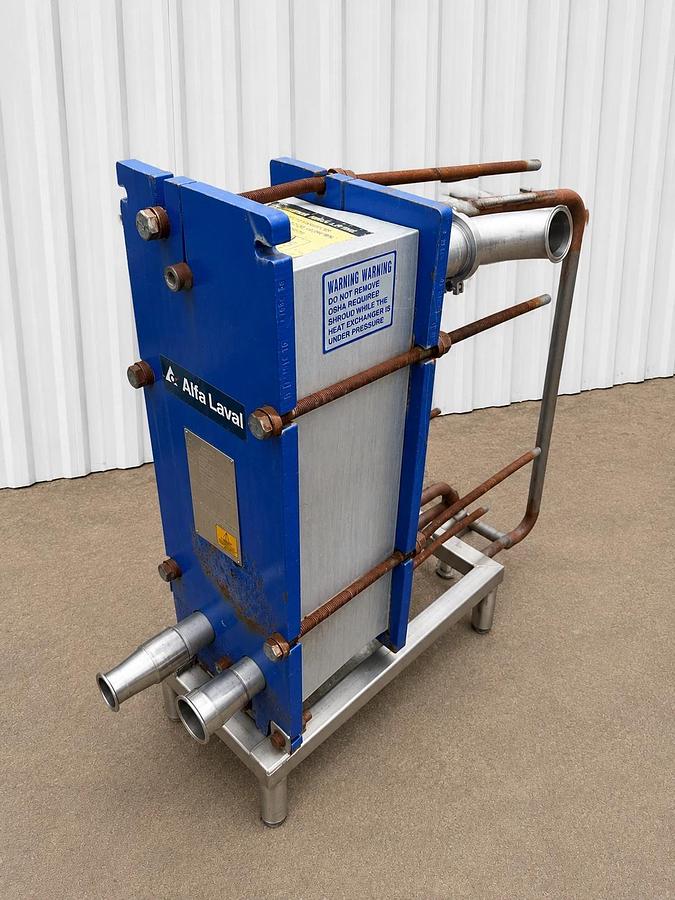 Used Alfa Laval M6-MFG Sanitary Plate Heat Exchanger 96.4 Sq Ft 150 PSI