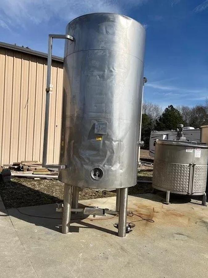 Used 1000 Gallon 4000 L 304 Stainless Steel Jacketed , Vacuum rated Tank Dish / Dome