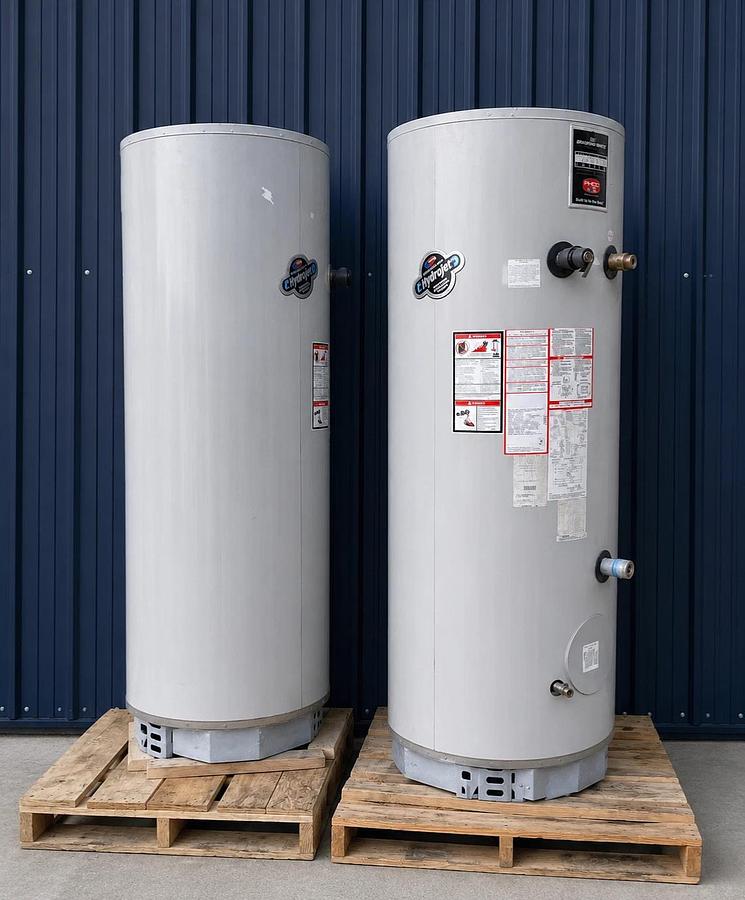 Used 80 Gallon BRADFORD WHITE D80T7253NA Commercial Water Heater - 725000 BTU Nat Gas