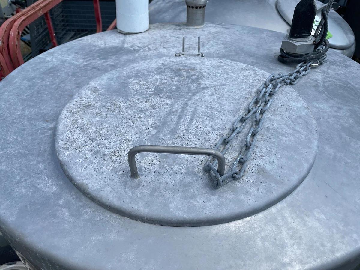 Used Quanity 2 Stainless Steel CIP Tanks, 200 Gallons each. 90” High x 30” diameter