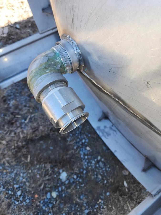 Used 3400 Gallon Mfg By Meridian Stainless Steel Vertical Storage Tank Very Clean