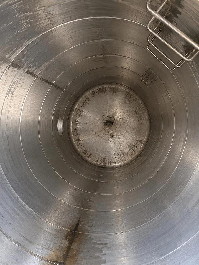 Used 10,000 Gallon Stainless Steel Vertical Storage Process Tank Dome Top Cone Bottom