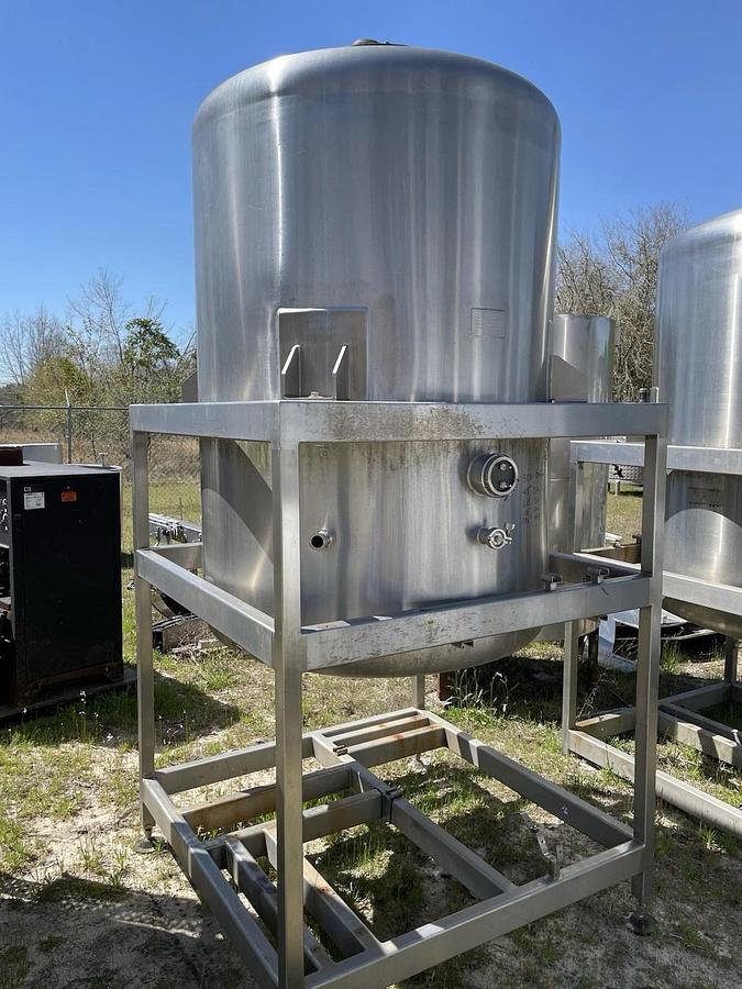 Used 500 Gallon Stainless Steel Storage Tank Mfg By HARRY HOLLAND AND SON