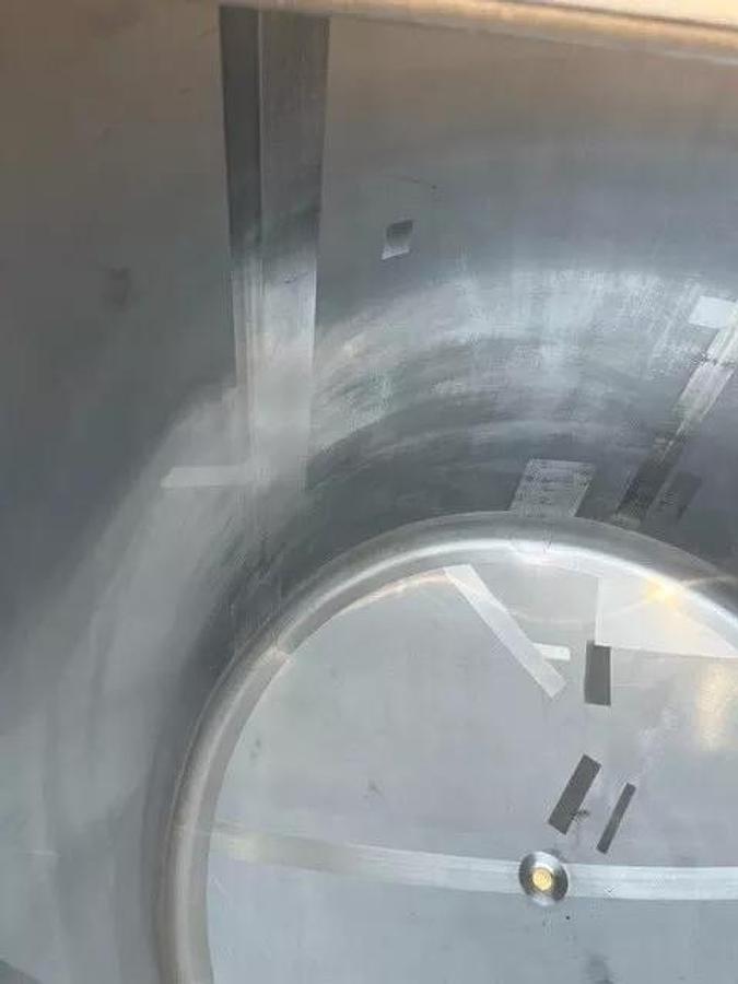 1000 Gallon 316L Stainless Steel Walker Jacketed Mix Tank Dish Bottom split lid