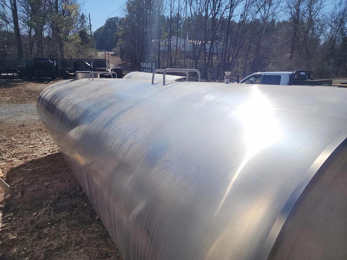Used 4000 Gallon De Laval Stainless Steel Jacketed Horizontal Storage Tank
