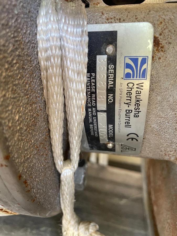 Used Waukesha 25 HP Centrifugal Pump.  Pump Model-2105  Inlet and Outlet 3 1/2 “