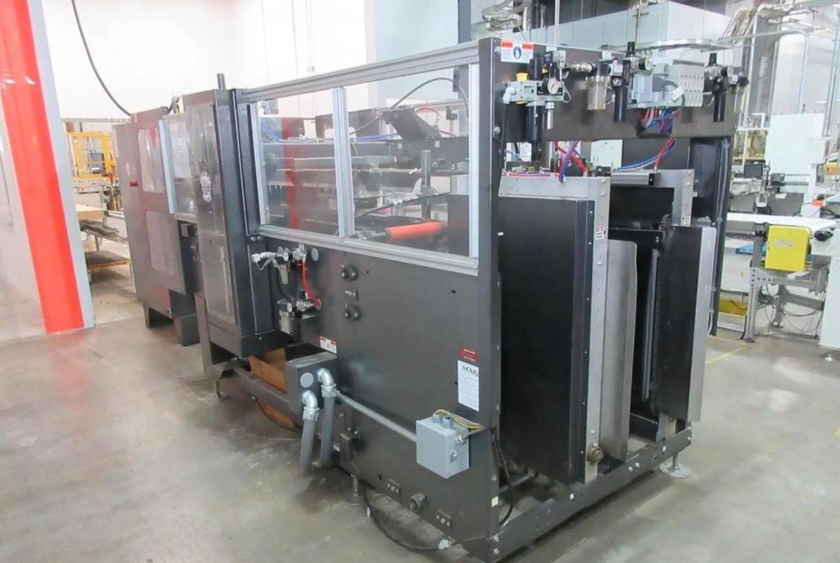 Used Marq Automatic Case Erector HPE220 RH Bottom Taper Box Former up to 15 CPM