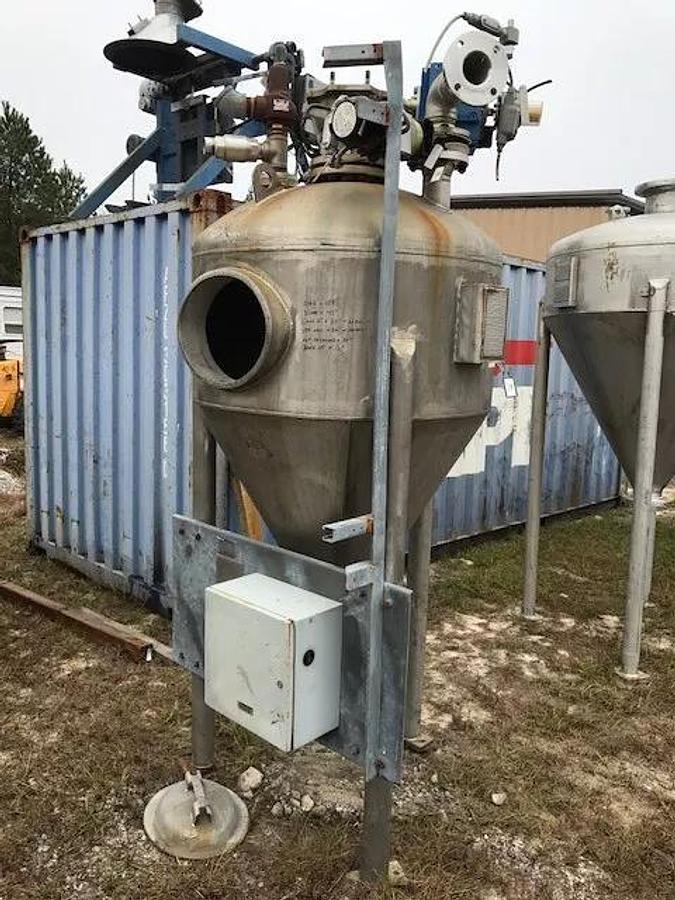 Used 150 Gallon Deep Cone Stainless Steel Tank On Legs Mfg By Arrow Processing Equip