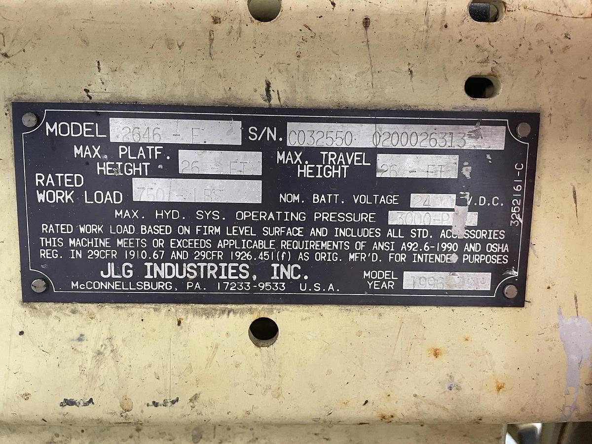 Used JLG 2646 electric scissor lift aerial Genie